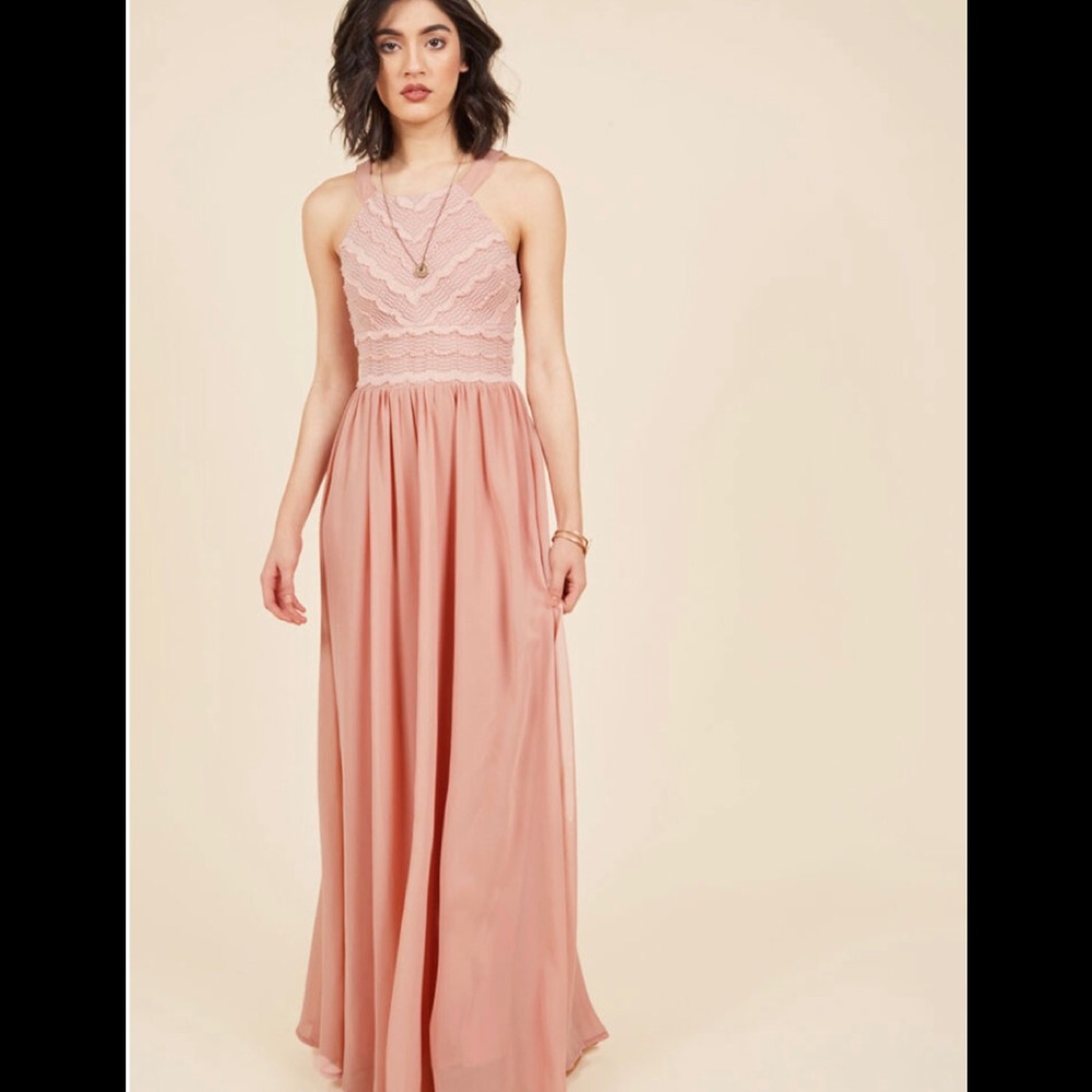 X Soieblu // Bridesmaid Formal Dusty Rose Dress